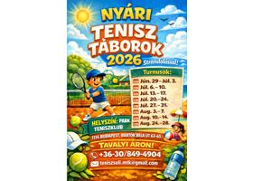 Nyári tenisztábor 2026.